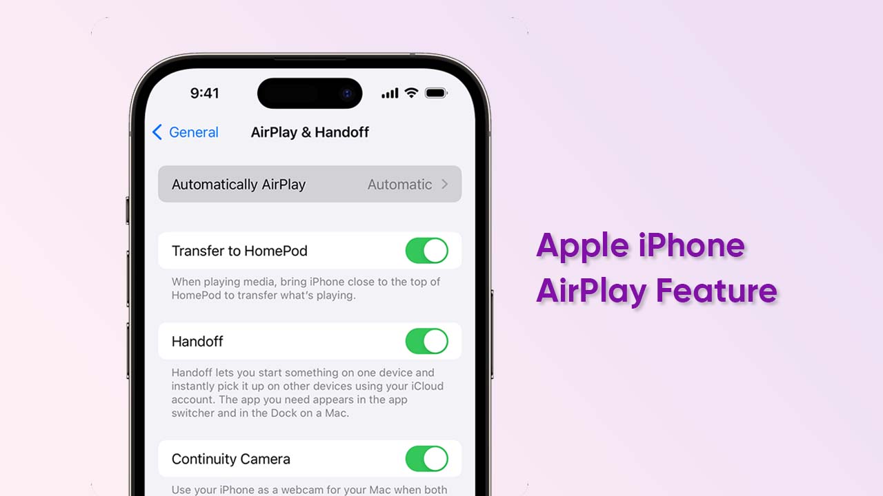 Apple iPhone AirPlay feature
