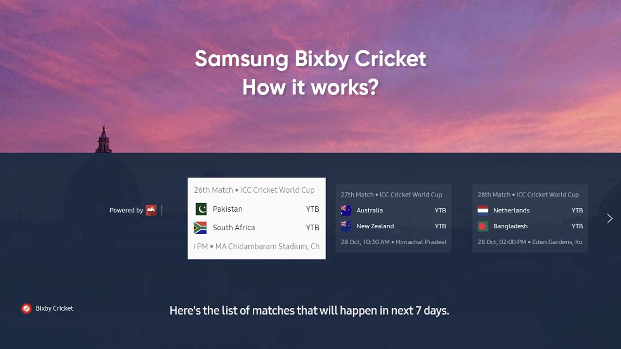 Samsung Bixby Cricket feature