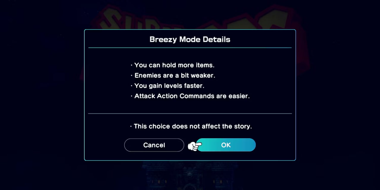Super Mario RPG game Breezy Normal Mode