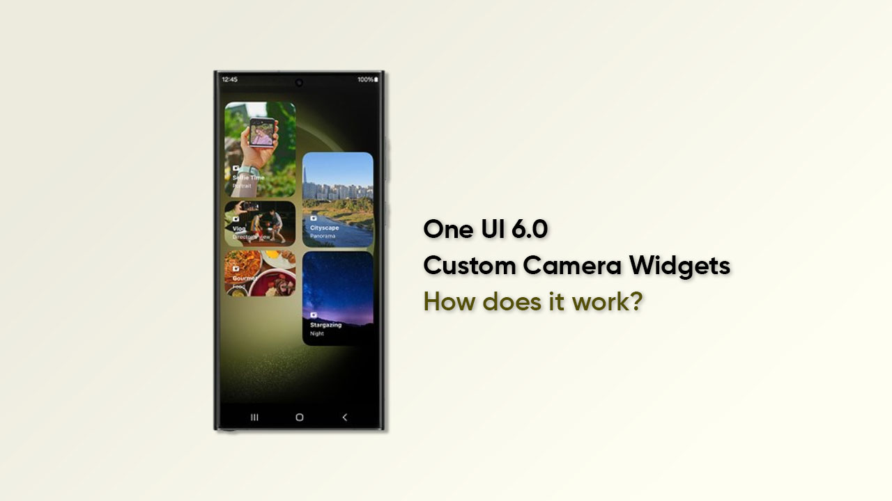 Samsung One UI 6 Custom Camera widgets