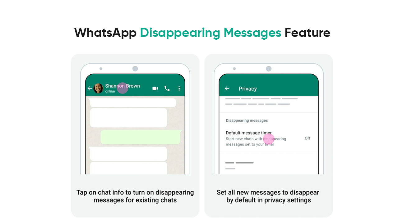 WhatsApp Disappearing Messages feature