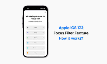 Apple iOS 17.2 Focus Filter feature