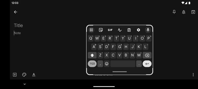 Gboard floating keyboard feature