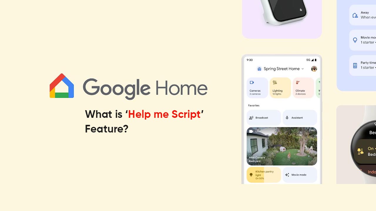 Google Home app Help me script feature