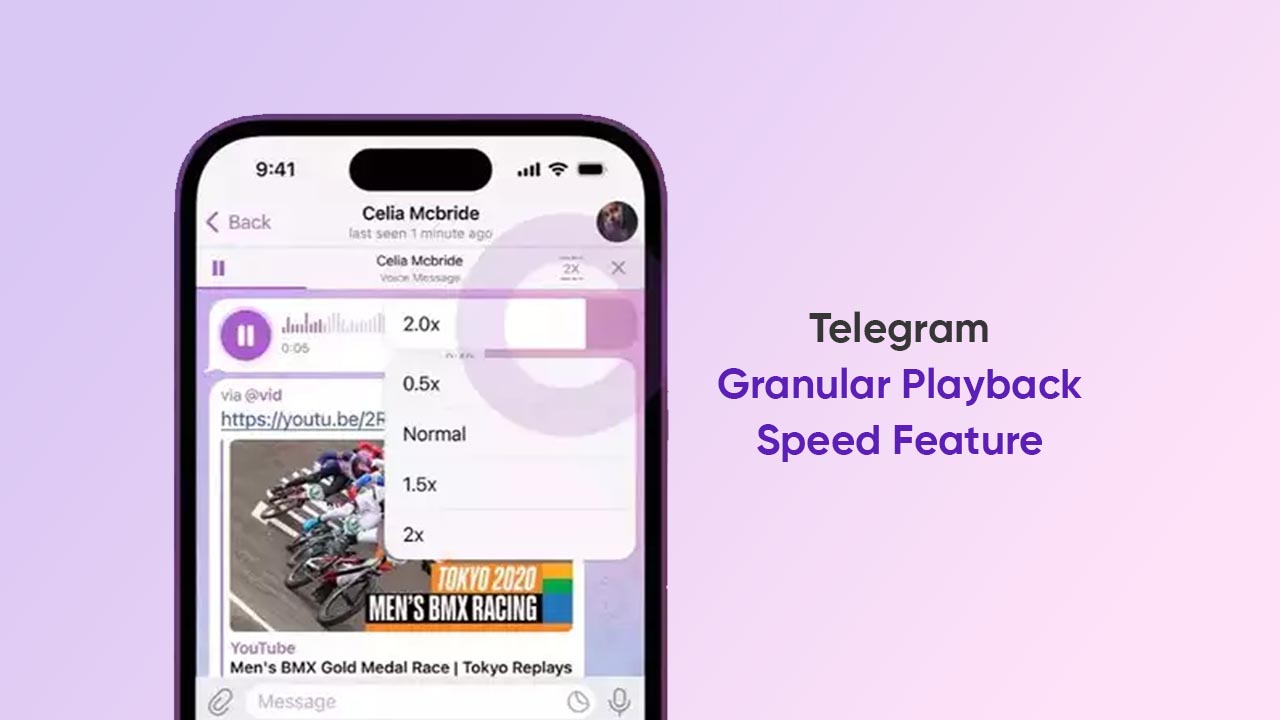 Telegram granular playback speed