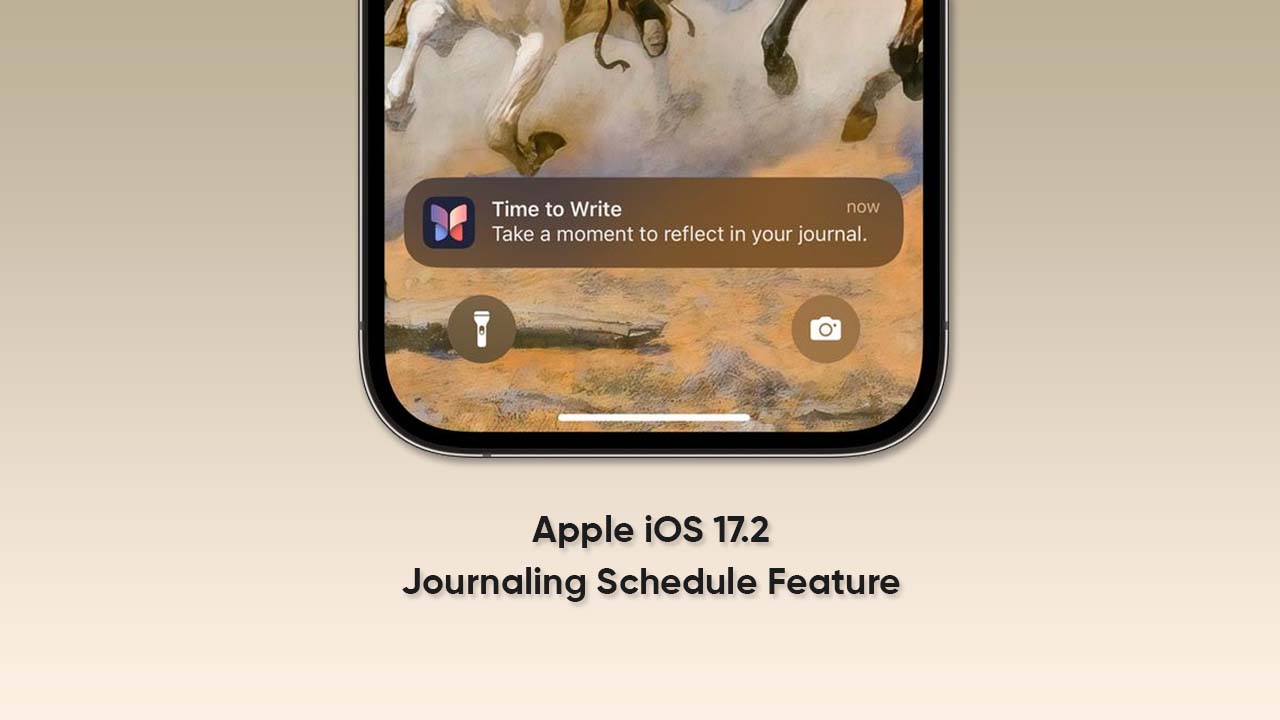 Apple iOS 17.2 Journaling Schedule feature