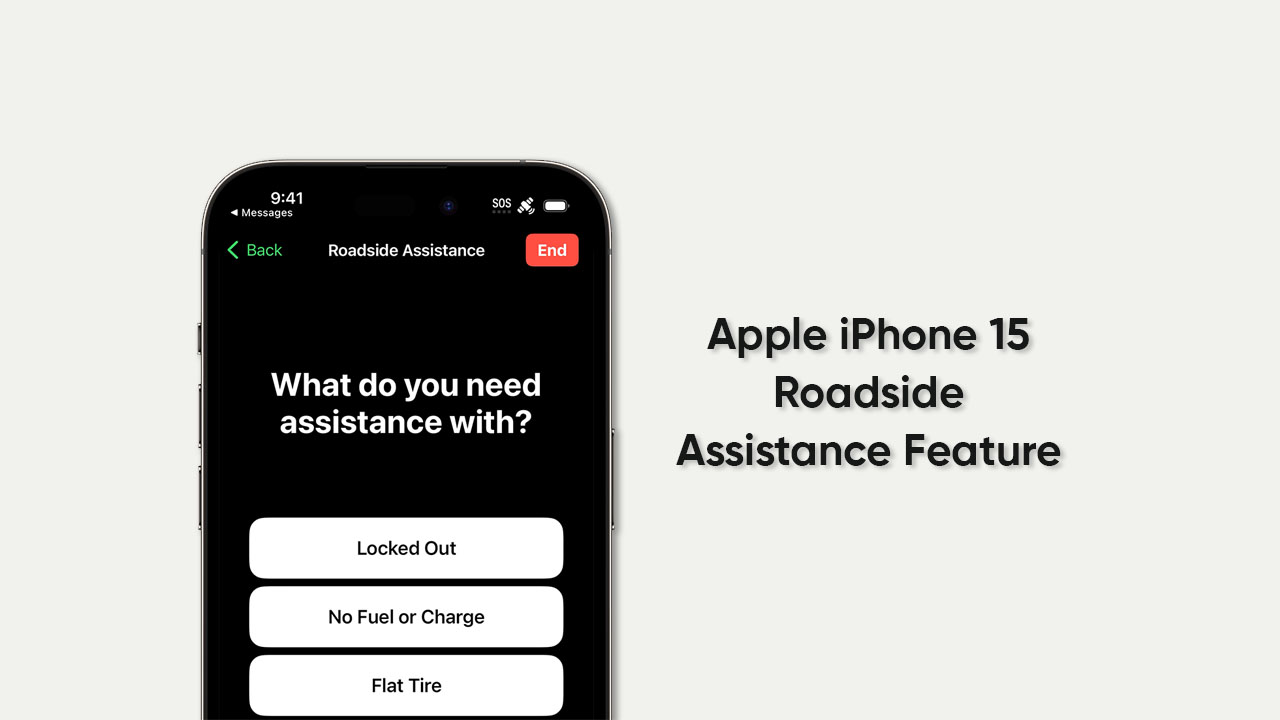 Apple iPhone 15 Roadside Assistance feature