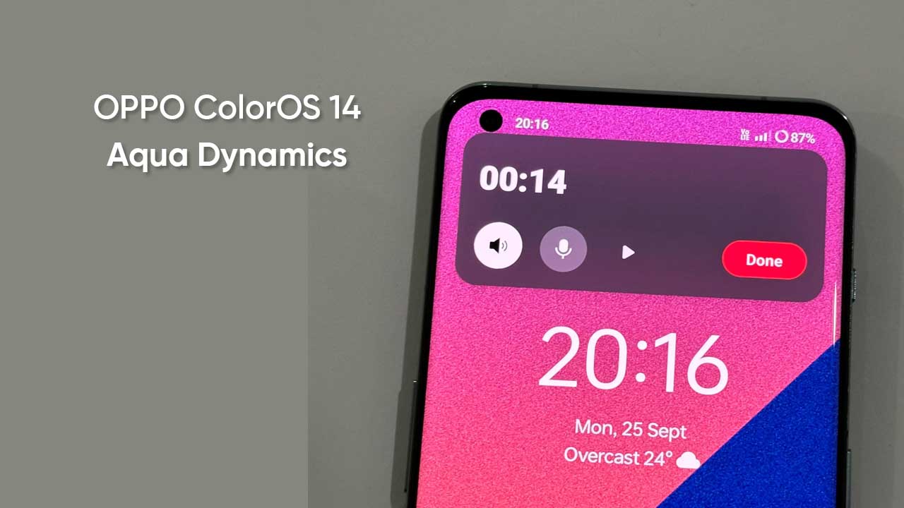 OPPO ColorOS 14 Aqua Dynamics feature