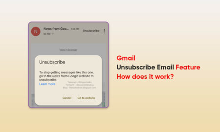 Gmail Unsubscribe email feature