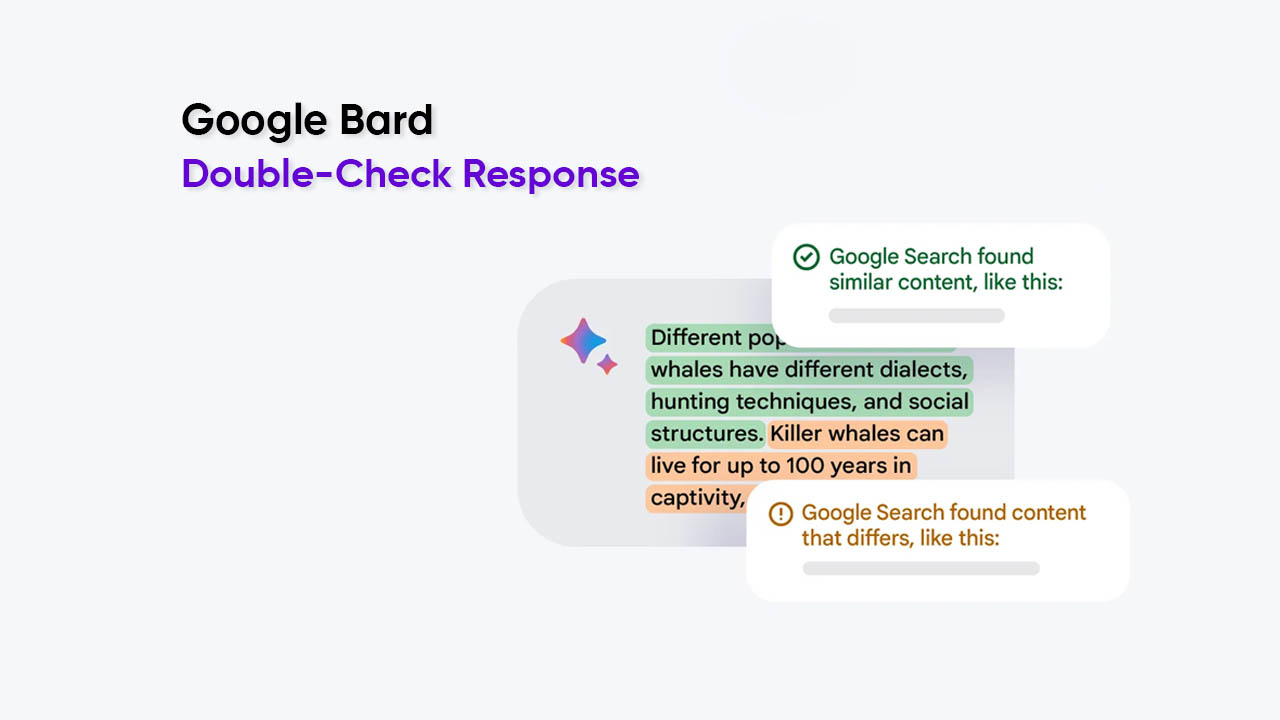 Google Bard Double Check response