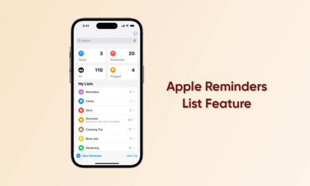 Apple Reminders app List feature