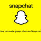 Snapchat group chats create