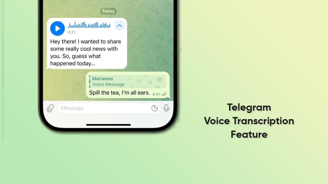 Telegram Voice transcription feature